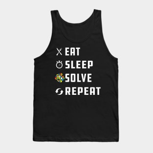 Rubik Cube - Eat Sleep Solve Repeat w Tank Top